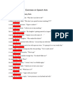 Exercises On Speech Acts With Answers Covered