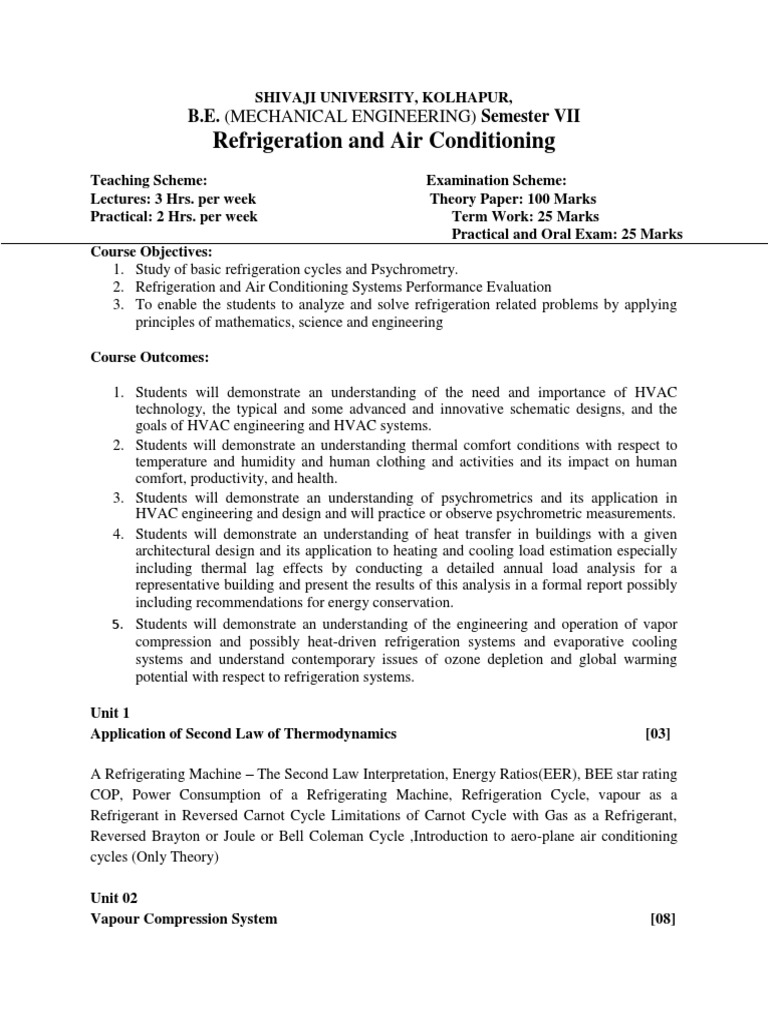 Be Mechanical Syllabus Pdf Pdf Transmission Mechanics Air