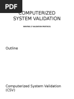 Computerized System Validation