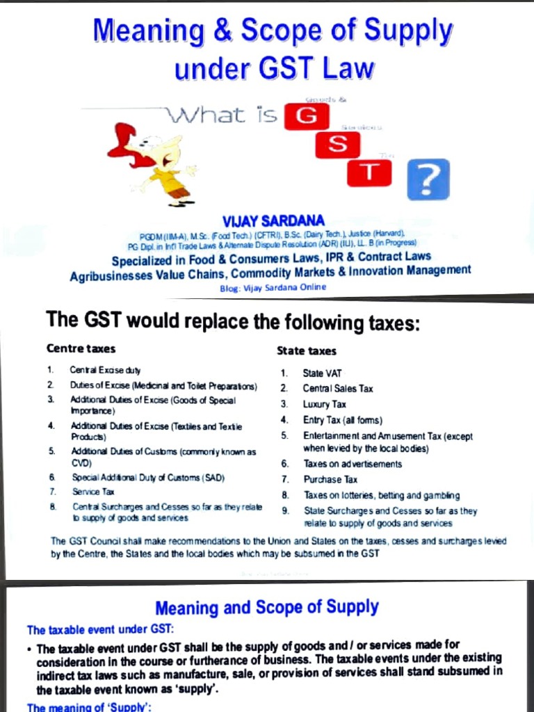 Scope of GST PDF