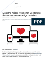 Don't Make These 4 Responsive-Design Mistakes VentureBeat Mobile by Tom Cheredar