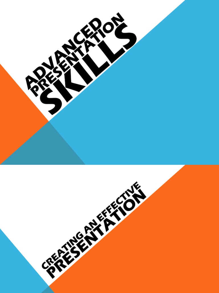 Advanced Presentation Skills PDF