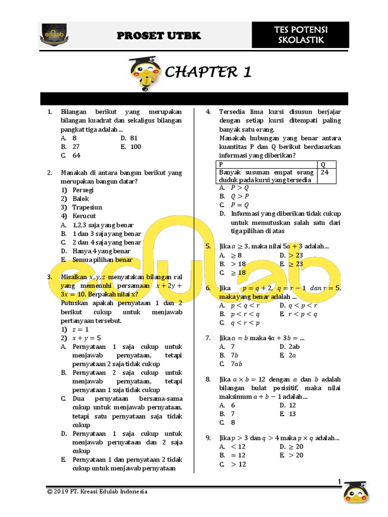 Soal Asli Utbk Tps 2019 Pdf