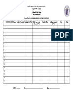 Score Sheet in Spoken Word Poetry