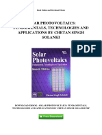 Solar Photovoltaics Fundamentals Technologies and Applications by Chetan Singh Solanki