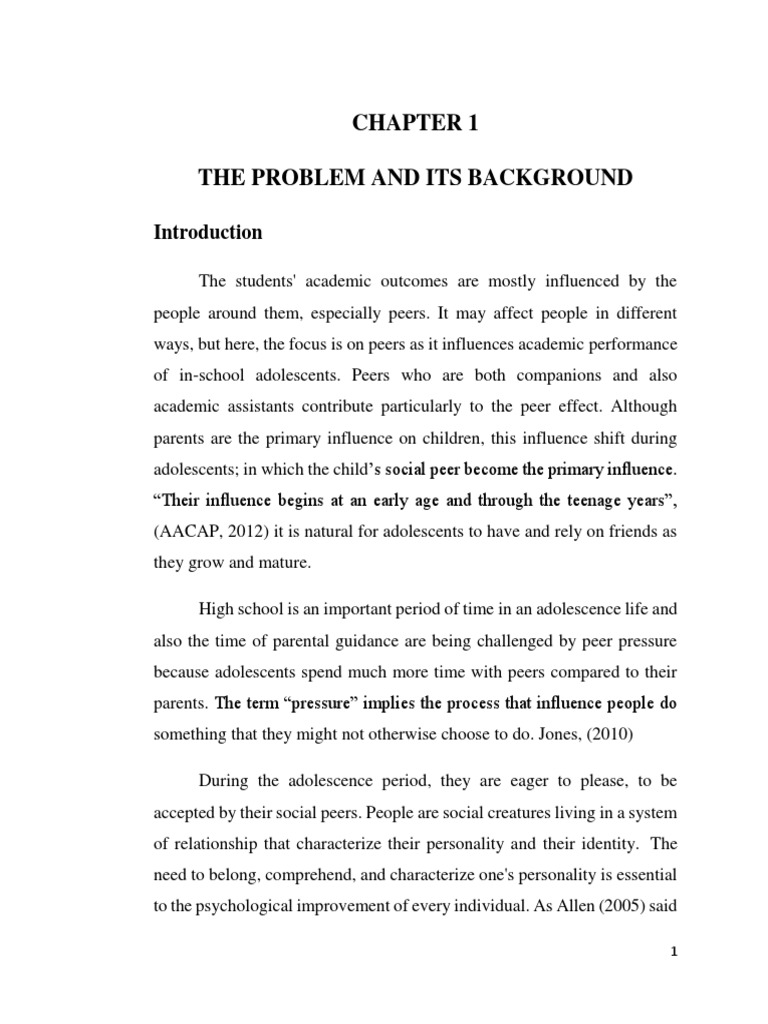 Peer Influence on Academic Performance | PDF | Adolescence | Survey ...
