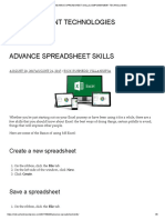 Advance Spreadsheet Skills