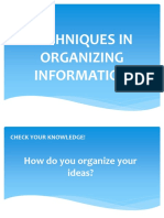 Techniques in Organizing Information PDF