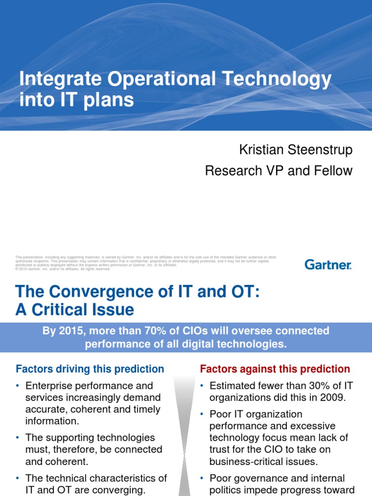Integrate Operational Technology Into IT Plans | PDF | Embedded System ...