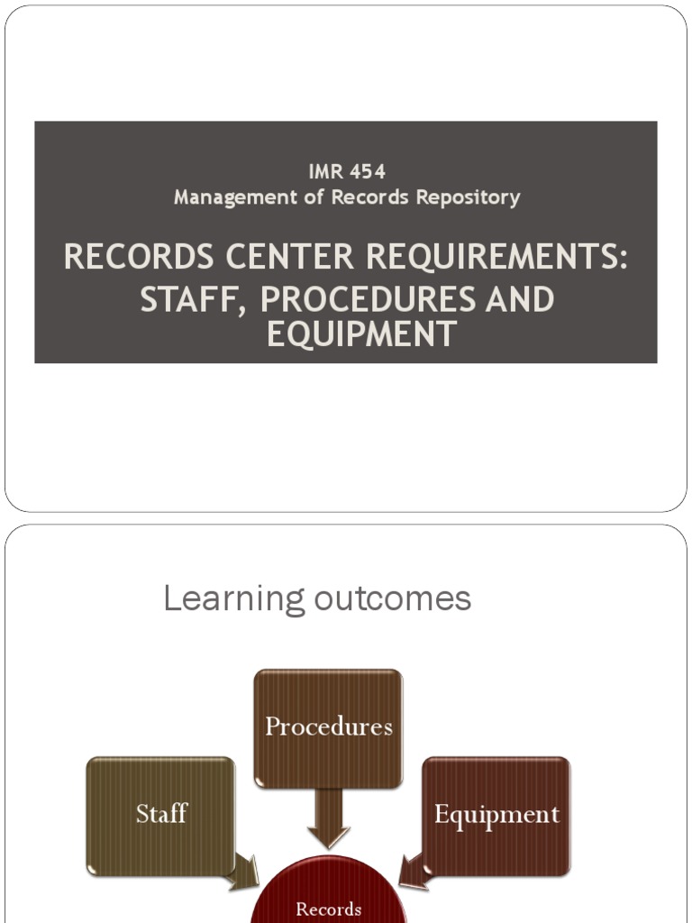 IMR 454 Chapter 2 | Download Free PDF | Records Management ...