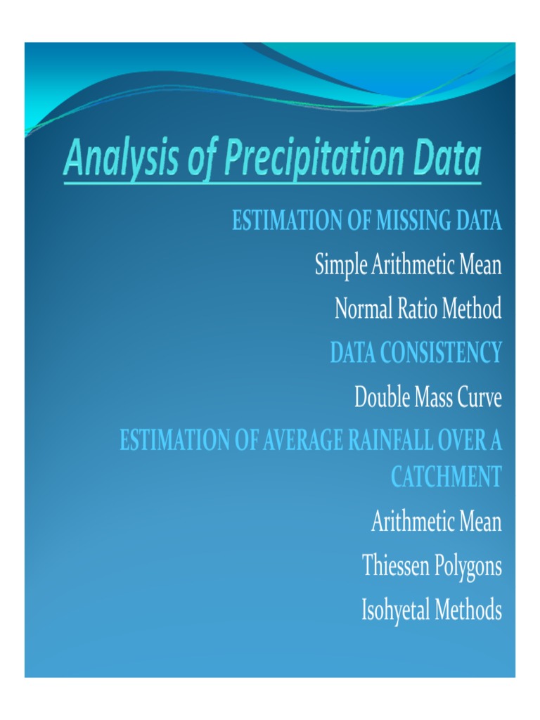 Estimating Missing Rainfall Data | PDF | Drainage Basin | Rain
