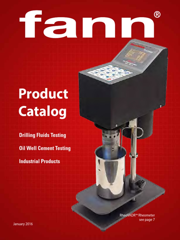 FANN Catalog - 2016 | PDF | Calibration | Filtration