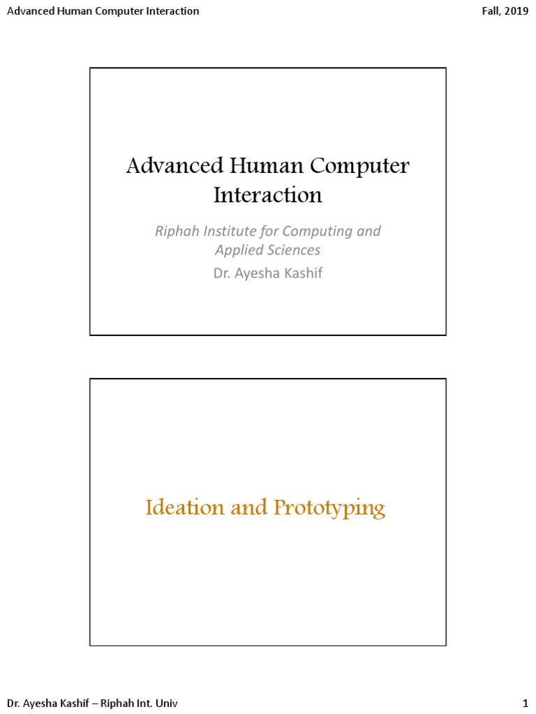Prototyping Concepts in HCI | PDF | Prototype | Human–Computer Interaction