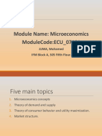 Microeconomics Module: Key Concepts