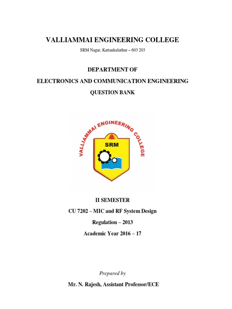 CU7202MIC and RF System Design PDF Amplifier Electronic Filter