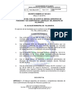 DECRETO MANUAL DE FUNCIONES Municipio de Villanueva - Santander