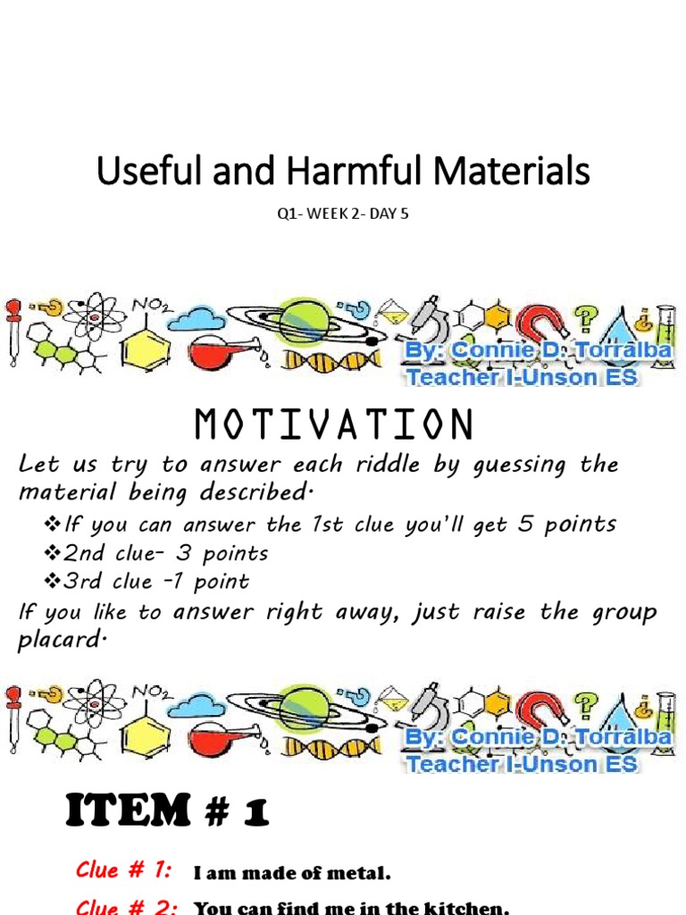 Useful and Harmful Materials(W3D1).pptx Materials Nature
