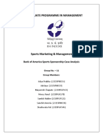 Sports - Bank of America Case - Group 11