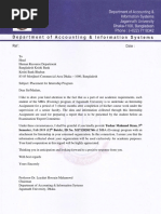 Jamuna Bank Forowarding Letter