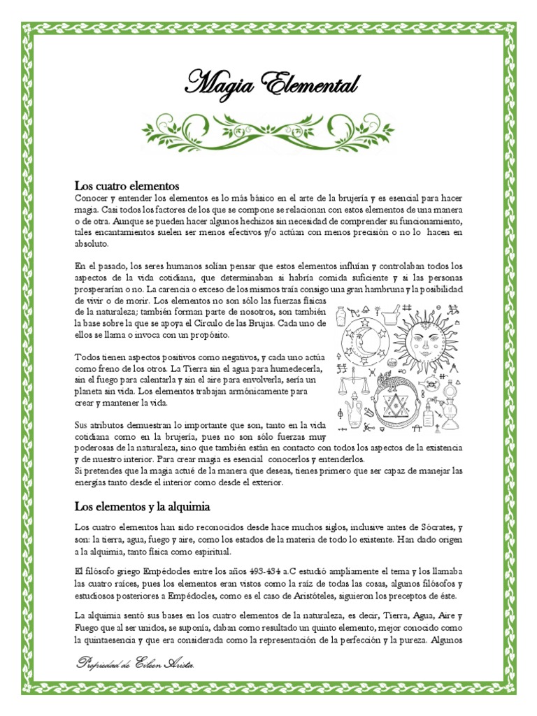 Magia de los Cuatro Elementos | PDF | Alquimia | Incendios