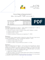 FPO TEER TD Thermodynamique I 2009 2010 Serie 02 PDF