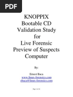 Knoppix Bootable CD Validation Study for Live Forensic Preview of Suspects Computer