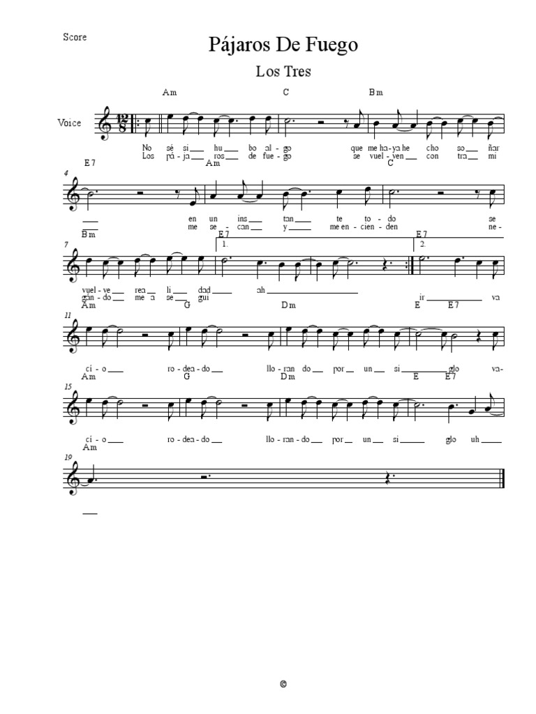 Los Tres - Pajaros de Fuego | PDF, image size:768x1024