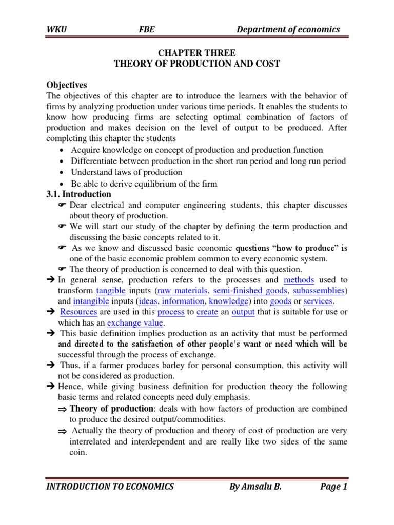 Short Run Production Function Explained | PDF | Long Run And Short Run ...