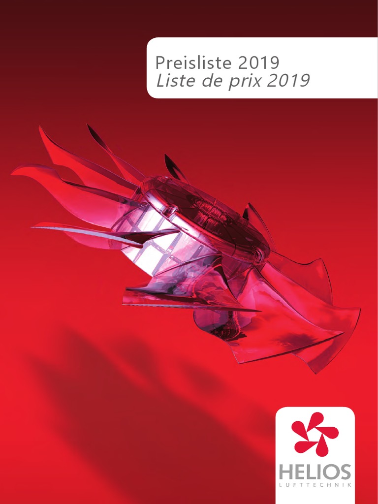 Helios Preisliste 2019 PDF PDF Transfert Thermique Physique