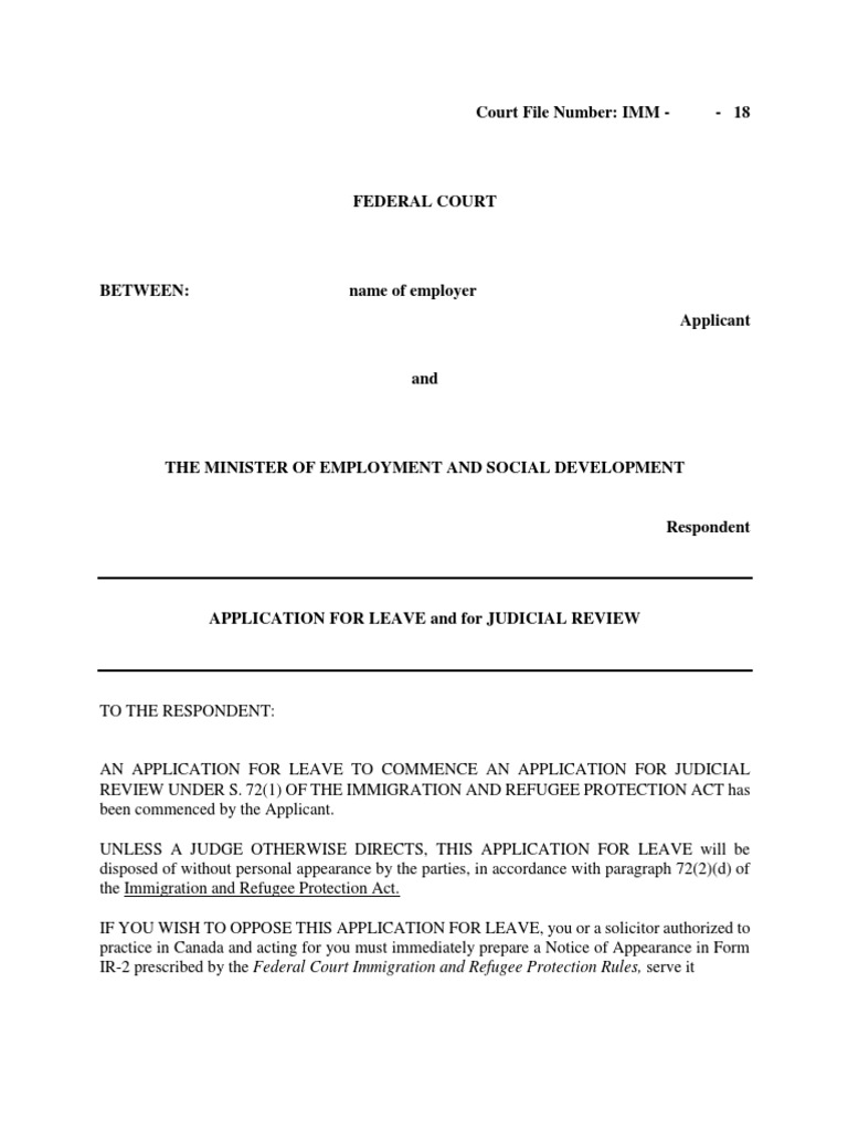 Judicial Review Application Notice | PDF | Judicial Review | Jurisdiction