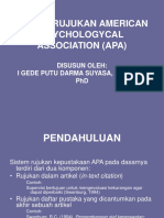 Sistem Rujukan American Psychologycal Association (Apa)