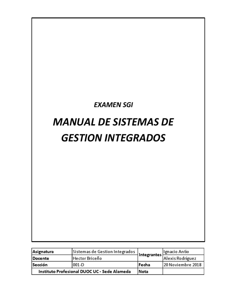 Manual de Mejora Continua SGI | PDF