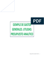 Costos (3.2) - Ejemplo GG. Utilidad. Presupuesto Analítico