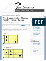 The Caged Guitar Method Part III - Minor Forms