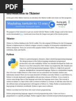 Introduction To Tkinter