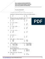 Soal UAS Matematika Kelas 5 Semester 1 PDF