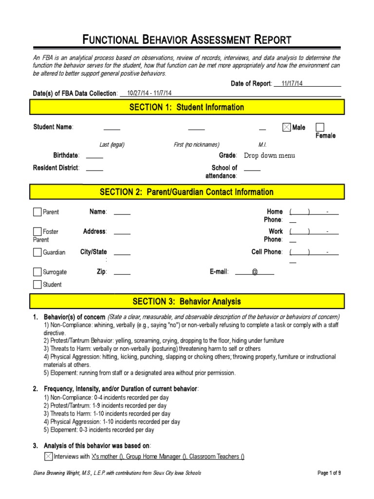 FBA | PDF | Reinforcement | Classroom