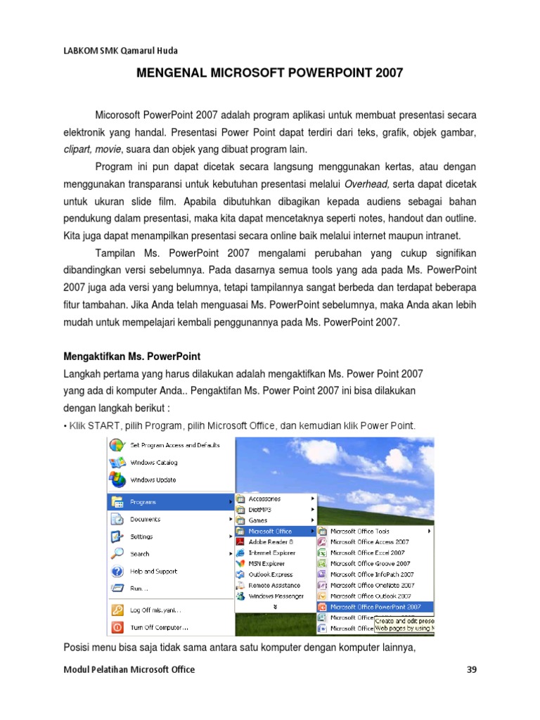 Fitur Utama Microsoft PowerPoint 2007 | PDF
