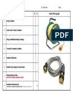 Extension Cable Checklist