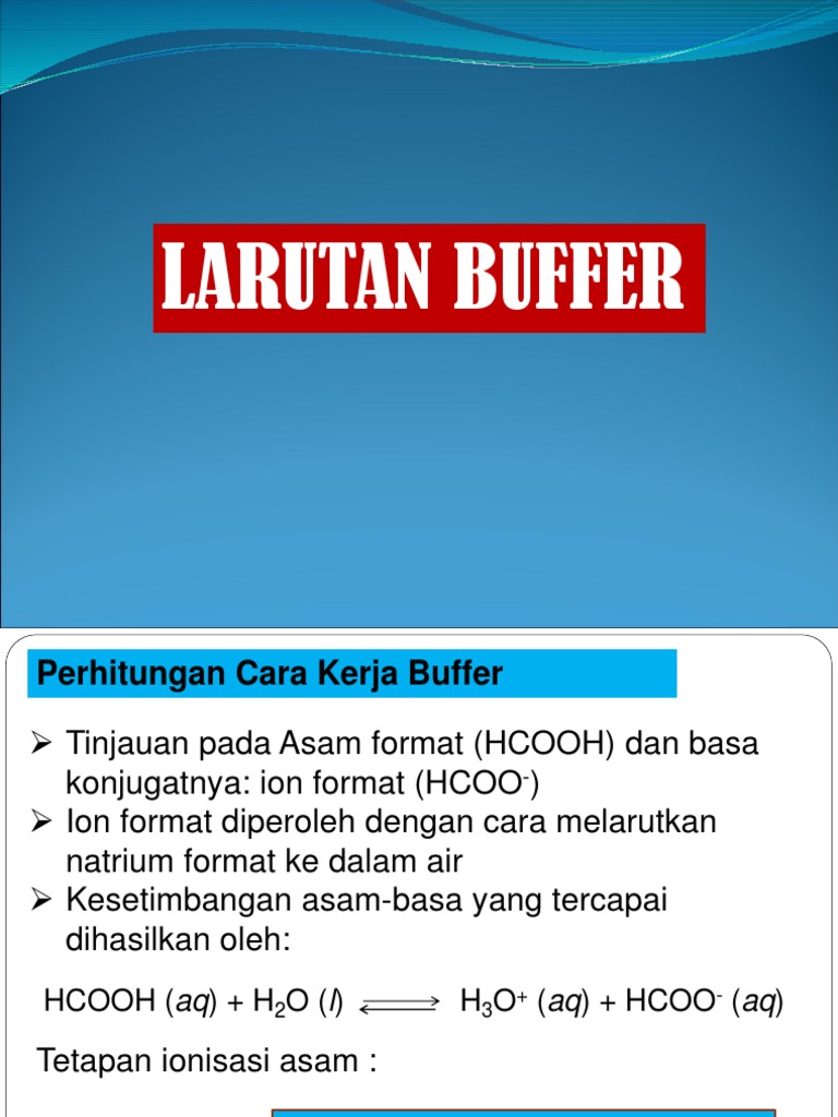 Cara Kerja dan Pembuatan Buffer | PDF
