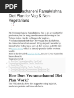 Veeramachaneni Ramakrishna Diet Plan For Veg