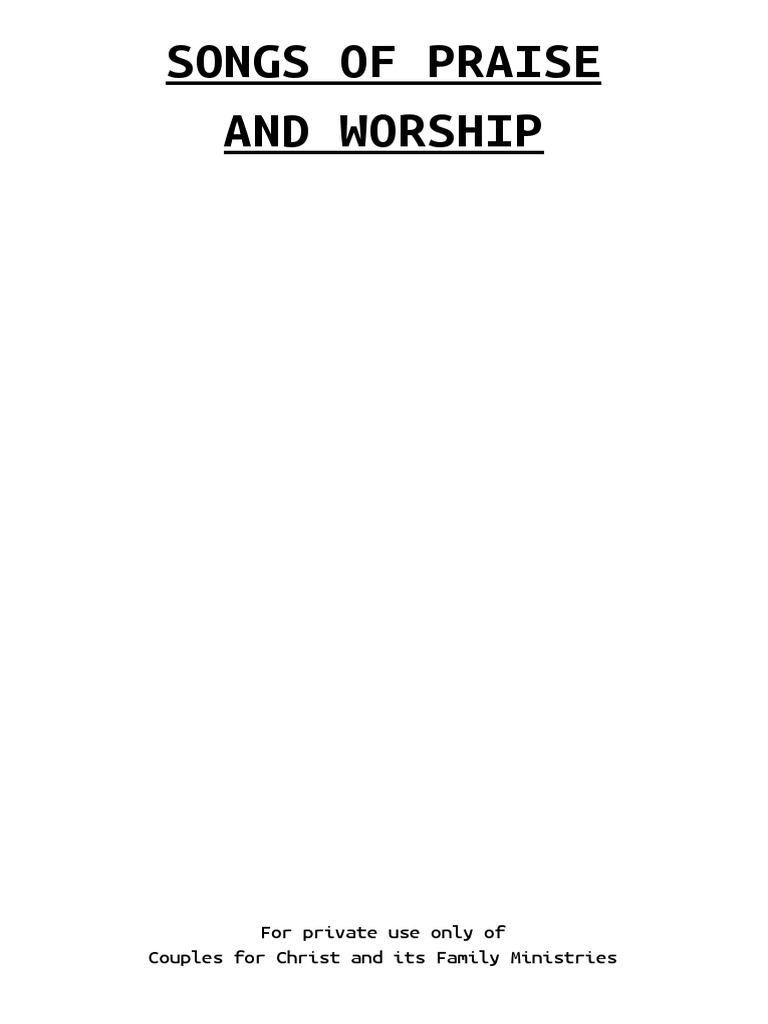 Glory Songs of Praise and Worship | PDF | Religious Behaviour And ...