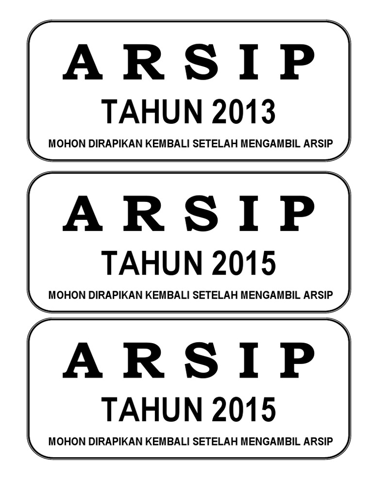 Panduan Label Arsip yang Efektif | PDF