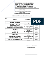 Formulir Data Saksi Pilkades GJS 2019