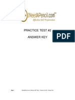 Practice Test #2 Answer Key