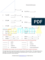 Measuring Mass (G, KG)