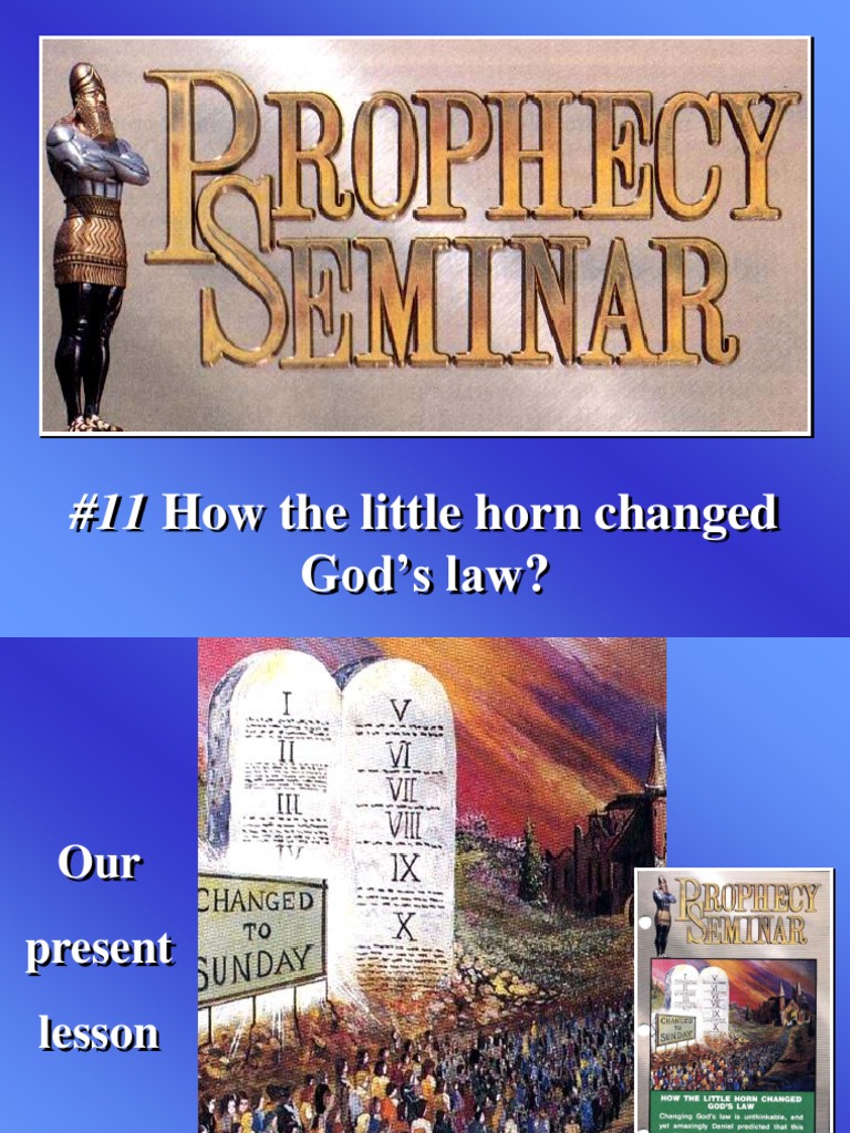 11 How The Little Horn Changed God's Law EDIt PDF Shabbat Bible