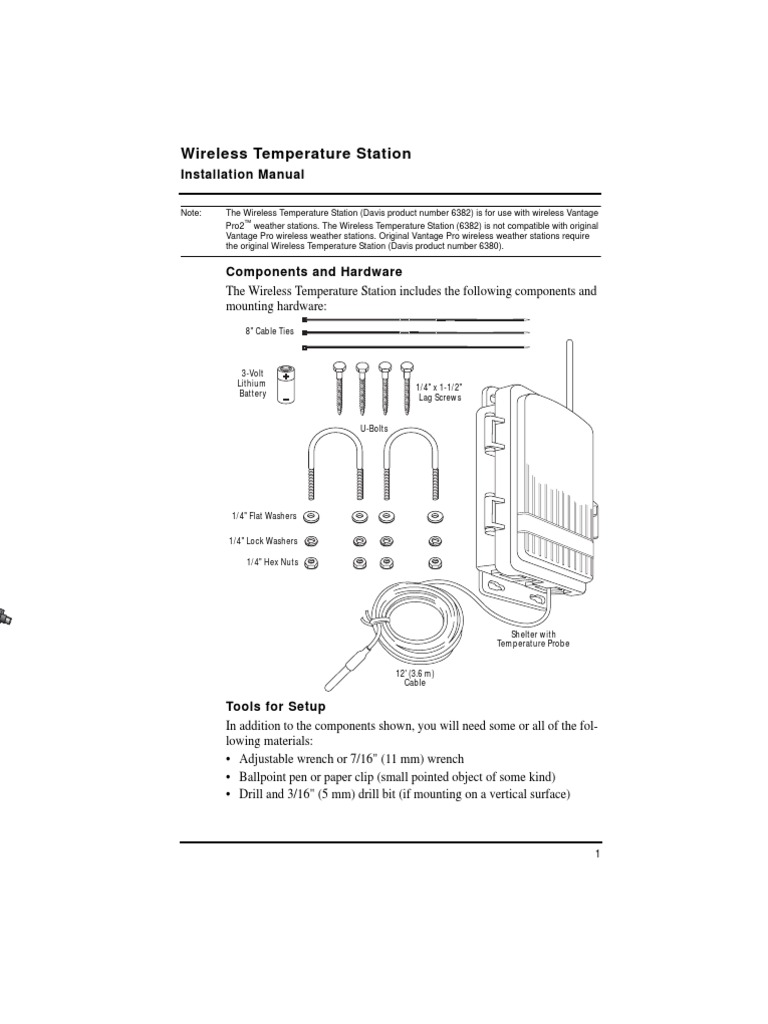 Davis VP2 Manual Temp STN Rev A | PDF | Electromagnetic Interference