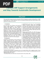 Pakistan-IMF Support Arrangements and Way Towards Sustainable Development
