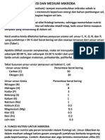 V. Nutrisi Dan Medium Mikroba
